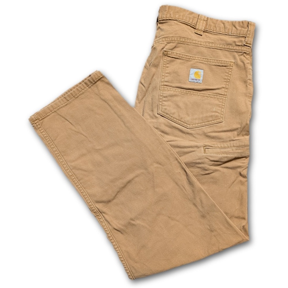 Carhartt Rugged Flex Mens 36x34 Pants BN2517-M Tan Relaxed Fit Workwear Canvas